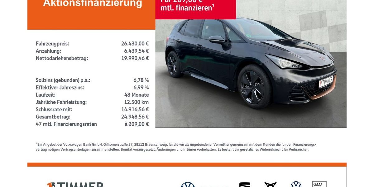 Cupra Born 18.543 km 25.770 &euro; Nordhorn 48529