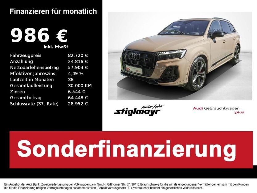 Audi Q7 16.200 km 82.720 € Pfaffenhofen 85276