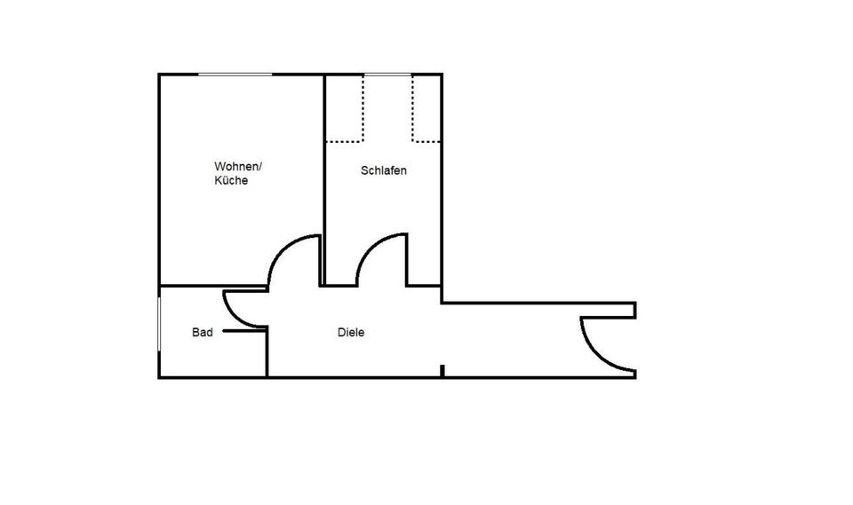 Etagenwohnung Herne Sodingen - 2 Zimmer, 44 m&sup2;, 75.000&euro; | Angebot:24979109