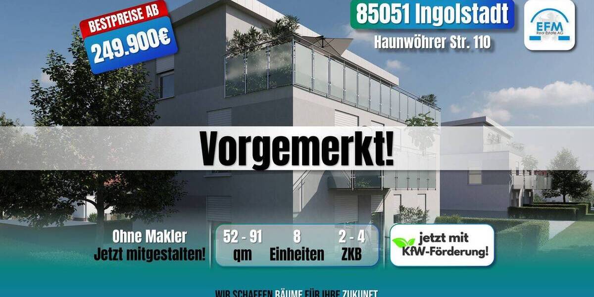 Etagenwohnung Ingolstadt Münchener Straße - 2 Zimmer, 269.900&euro; | Angebot:26703617