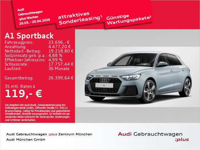 Audi A1 4.990 km 23.696 &euro; Eching 85386