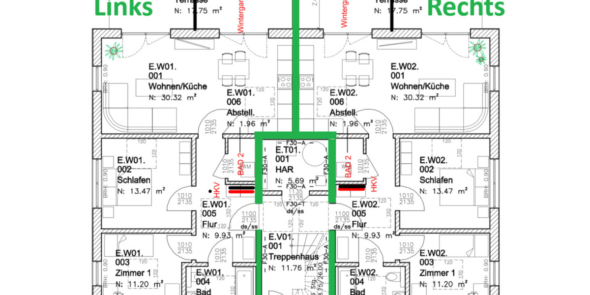 Attraktive 3-Zimmer-Wohnung mit Wintergarten, Terrasse und Garten 3 zimmer