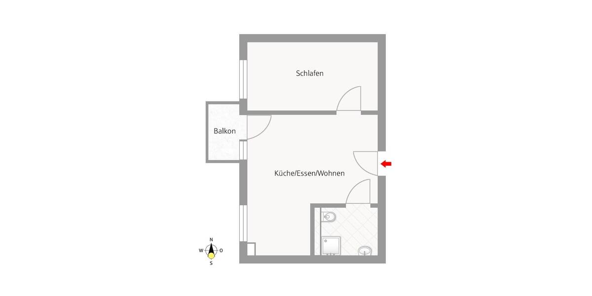 Etagenwohnung Großkarolinenfeld - 2 Zimmer, 48 m&sup2;, 380.000&euro; | Angebot:26318826