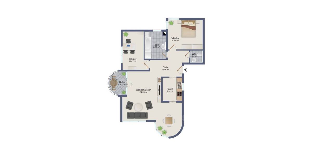 Etagenwohnung Dohma - 3 Zimmer, 86 m&sup2;, 195.000&euro; | Angebot:26778503