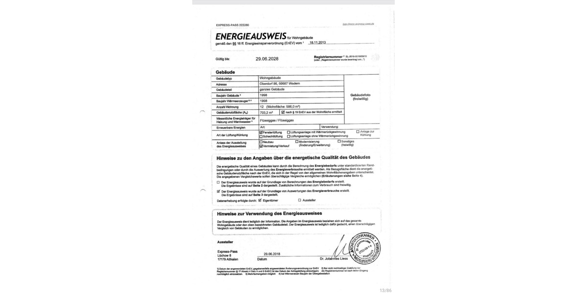 Vermietete Eigentumswohnung in Wadern - Etagenwohnung Wadern | Angebot:27038028