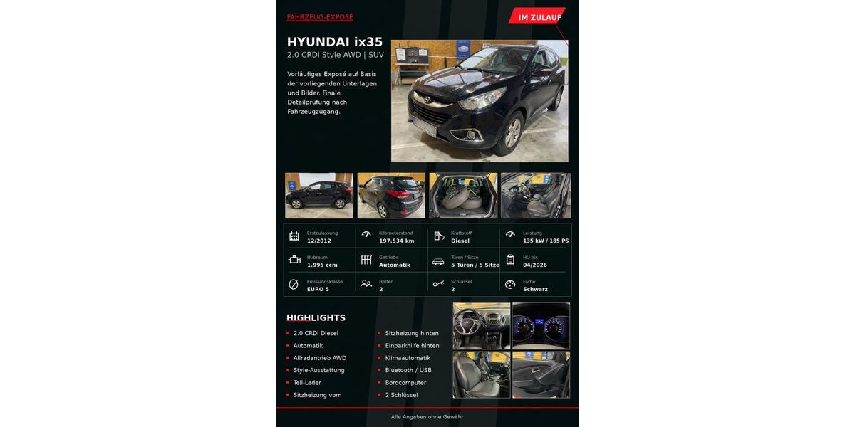 Hyundai ix35 197.534 km 6.790 &euro; Kassel 34123