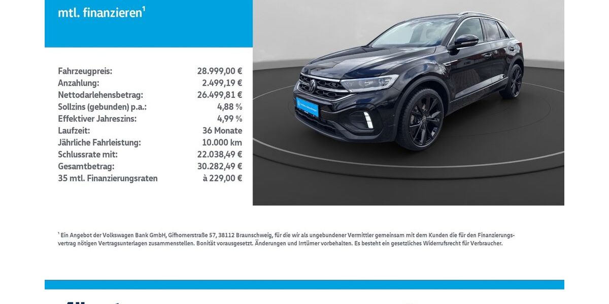 VW T-Roc 16.587 km 28.999 &euro; Leinefelde-Worbis/DE 37327