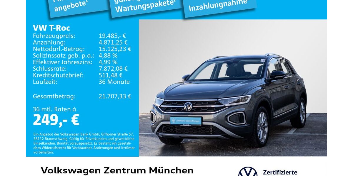 VW T-Roc 62.674 km 18.487 &euro; München 80687