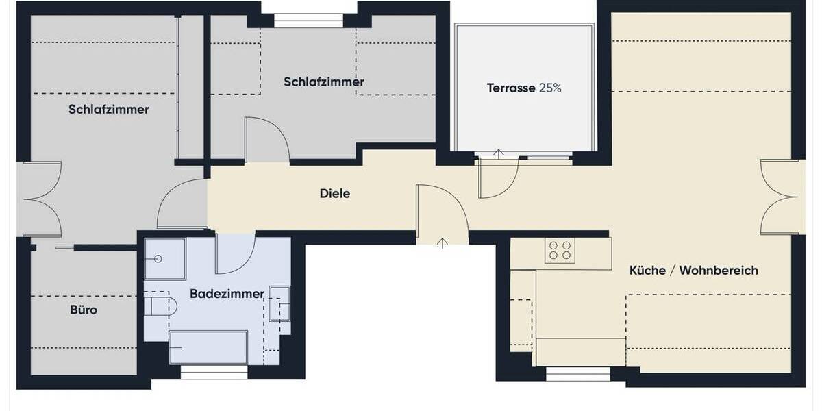 Etagenwohnung München Aubing-Lochhausen-Langwied - 3 Zimmer, 70 m&sup2;, 598.000&euro; | Angebot:26744940