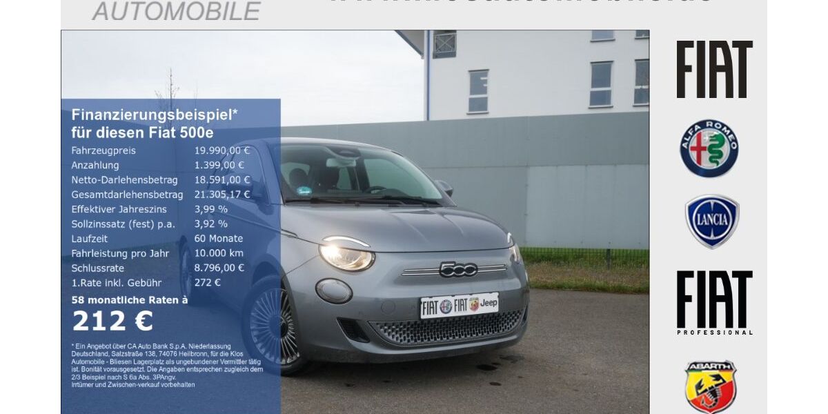 Fiat 500e 10.549 km 19.990 &euro; Marpingen 66646