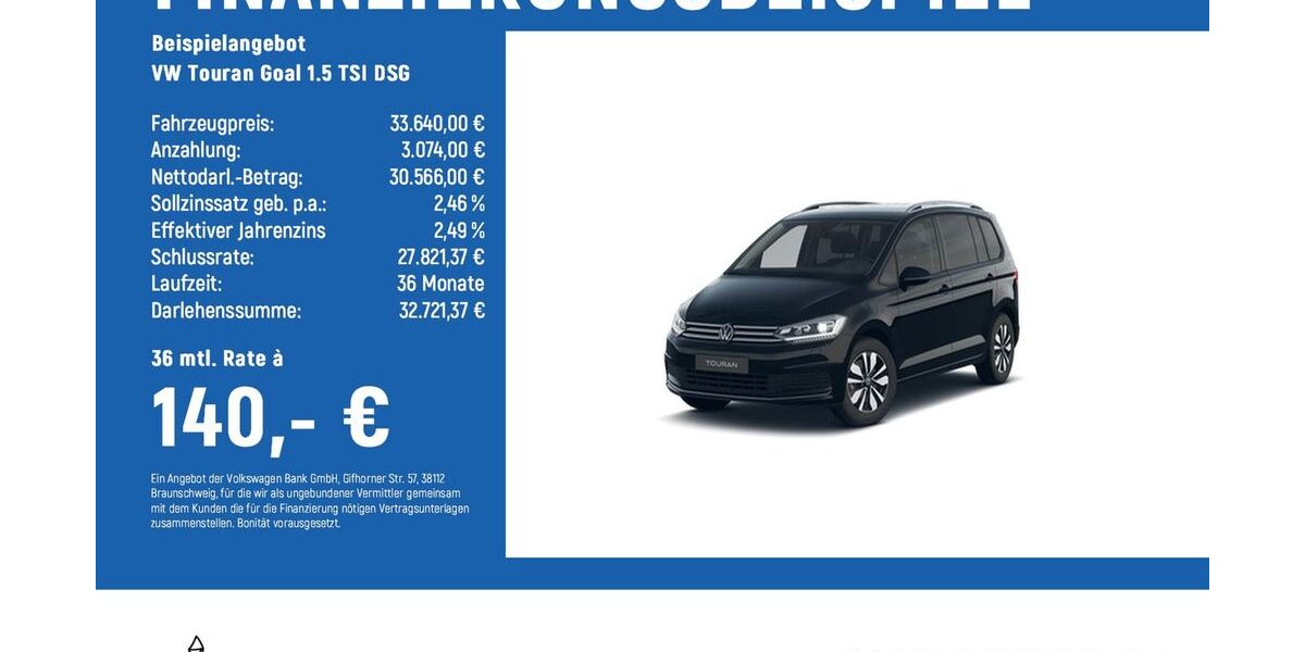 VW Touran 25.503 km 33.640 &euro; Wolfenbüttel 38304
