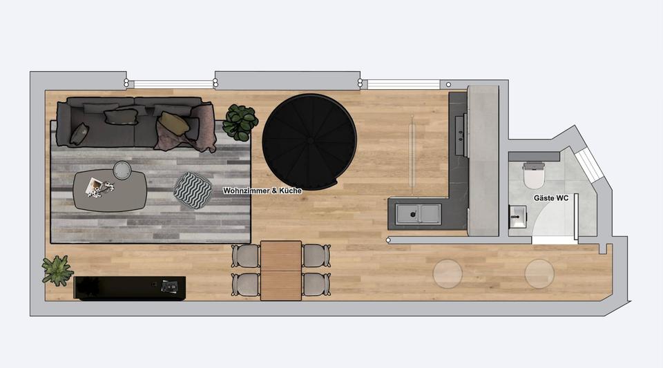 Maisonettenwohnung Wuppertal Barmen - 2.5 Zimmer, 65 m&sup2;, 158.000&euro; | Angebot:24979107