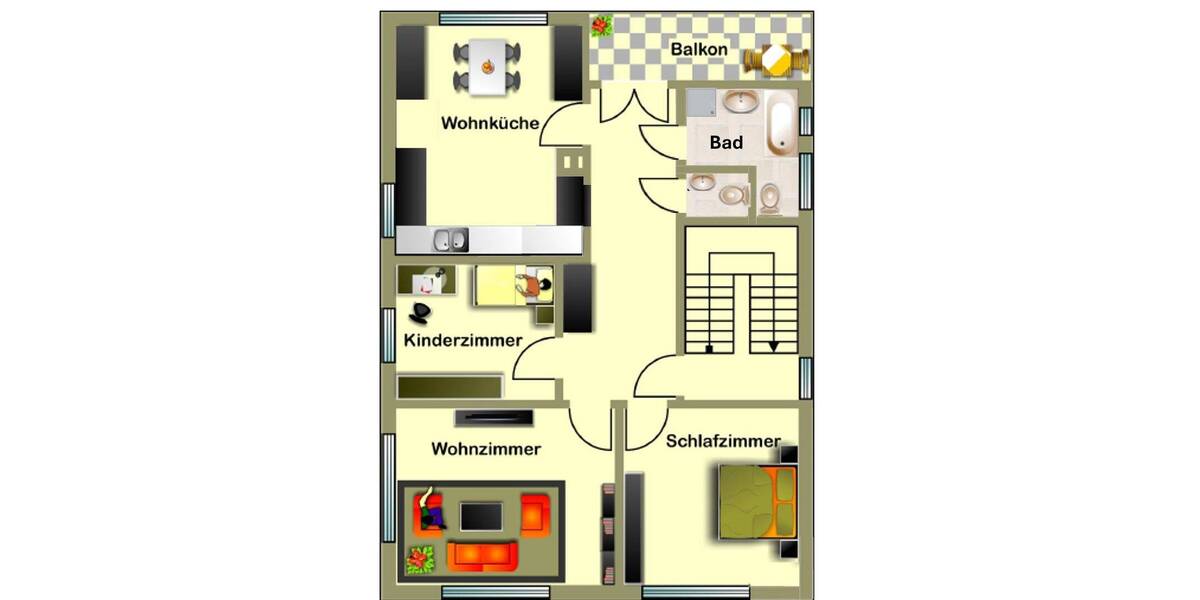 Etagenwohnung Schifferstadt - 3 Zimmer, 81 m&sup2;, 1.100&euro; | Angebot:26833849