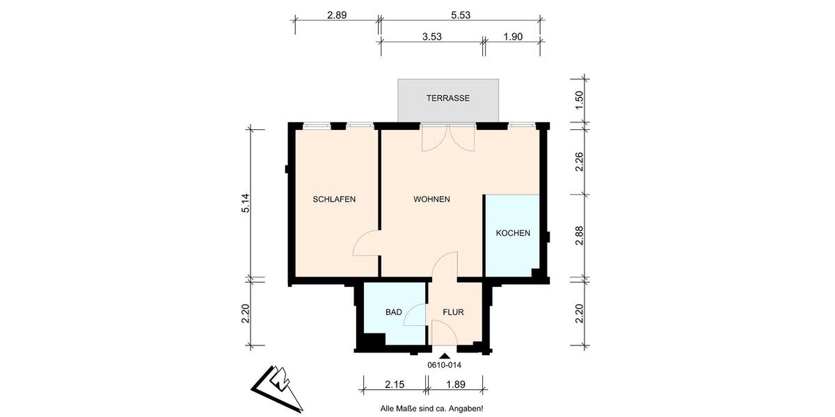 Erdgeschoßwohnung Hagenow - 2 Zimmer, 53 m&sup2;, 349&euro; | Angebot:26305468