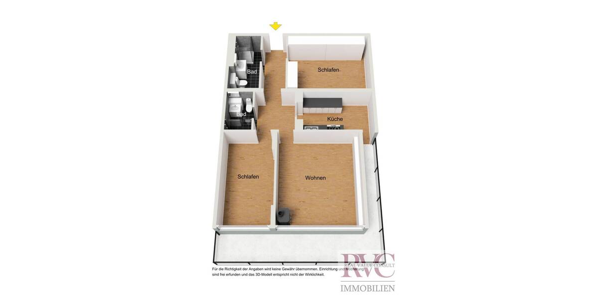 Etagenwohnung Bad Reichenhall - 3 Zimmer, 87 m&sup2;, 399.000&euro; | Angebot:26892982