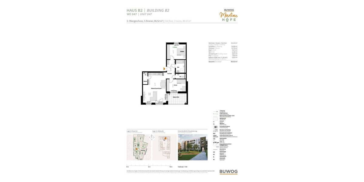 Etagenwohnung Weingarten - 3 Zimmer, 86 m&sup2;, 551.500&euro; | Angebot:26443735