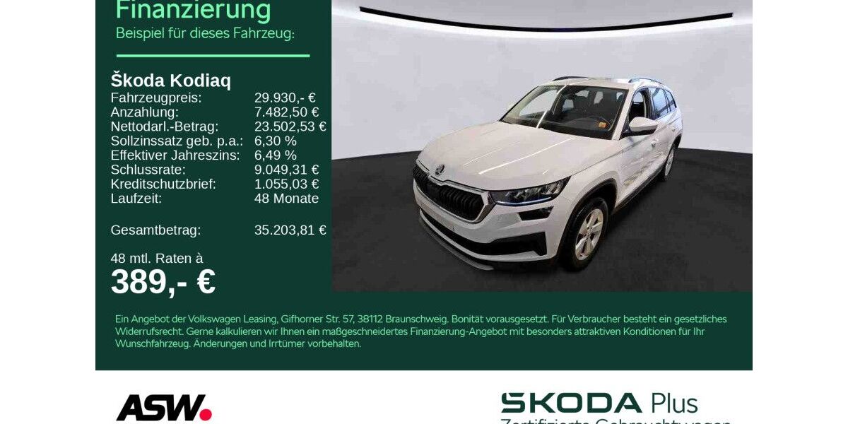 Skoda Kodiaq 87.300 km 29.930 &euro; Bad Rappenau 74906