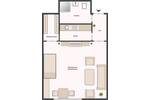 1-Zimmer-Mietwohnung im Stadtteil Paradies