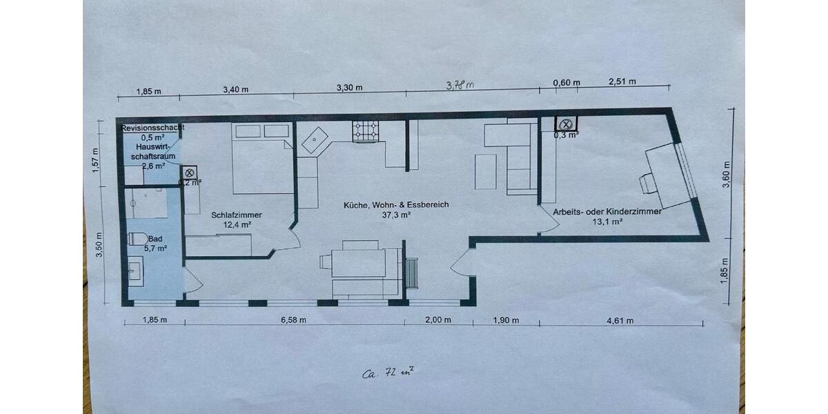 Erdgeschoßwohnung Apolda - 3 Zimmer, 72 m&sup2;, 550&euro; | Angebot:26413441