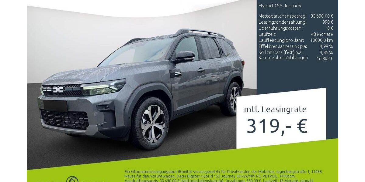 Dacia Bigster 1.500 km 33.690 &euro; Borken 46325