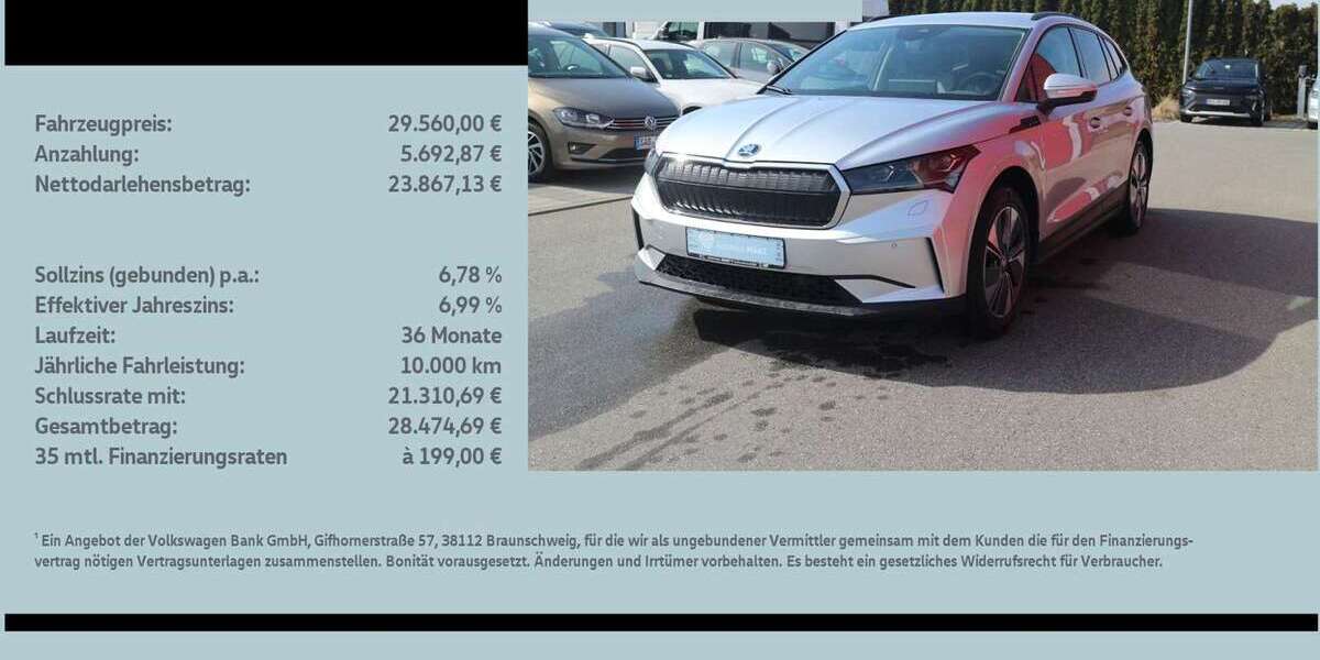 Skoda Enyaq 23.153 km 28.839 &euro; Schwarzenfeld 92521