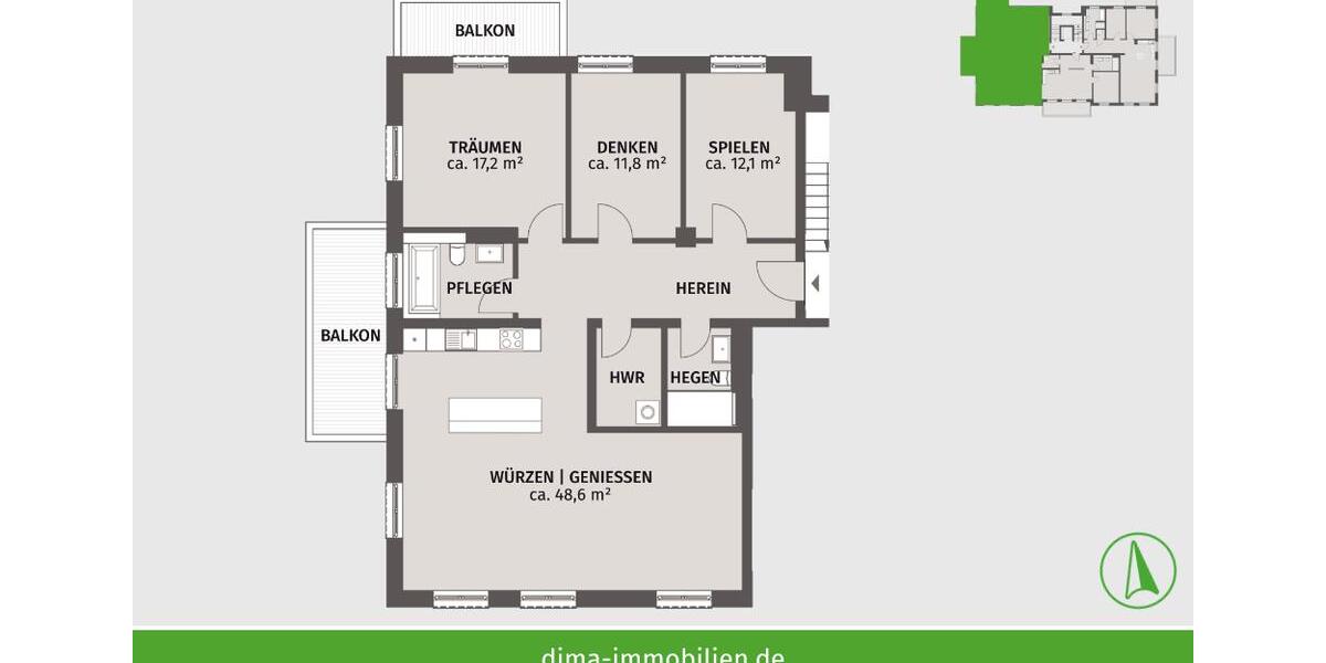 Etagenwohnung Leipzig Altwest - 4 Zimmer, 126 m&sup2;, 2.142&euro; | Angebot:26283446