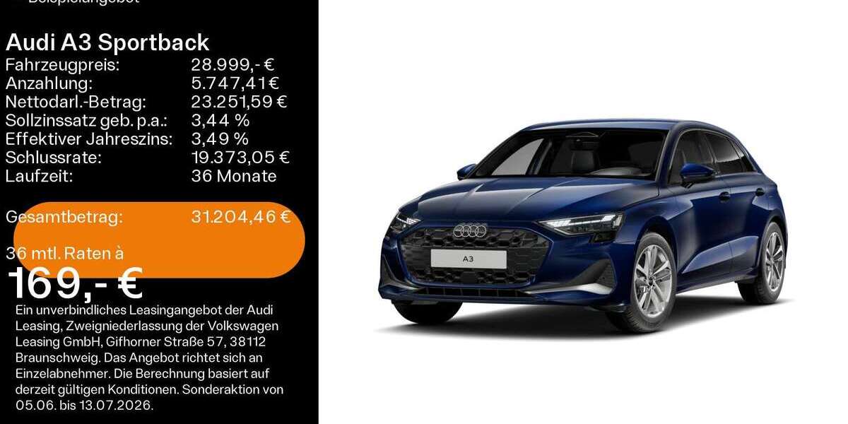 Audi A3 14.000 km 28.999 &euro; Buedingen 63654