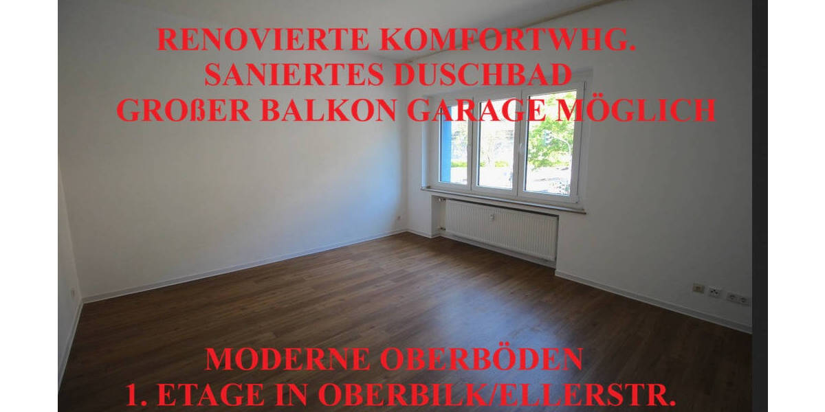 Etagenwohnung Düsseldorf Oberbilk - 2 Zimmer, 62 m&sup2;, 868&euro; | Angebot:26583181