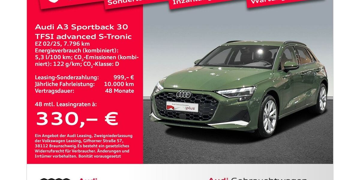 Audi A3 7.801 km 32.340 &euro; Bremerhaven 27576