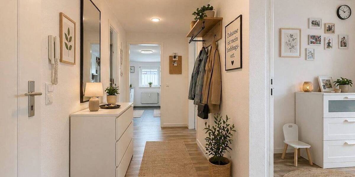 Etagenwohnung Frickenhausen - 3 Zimmer, 91 m&sup2;, 980&euro; | Angebot:26377176