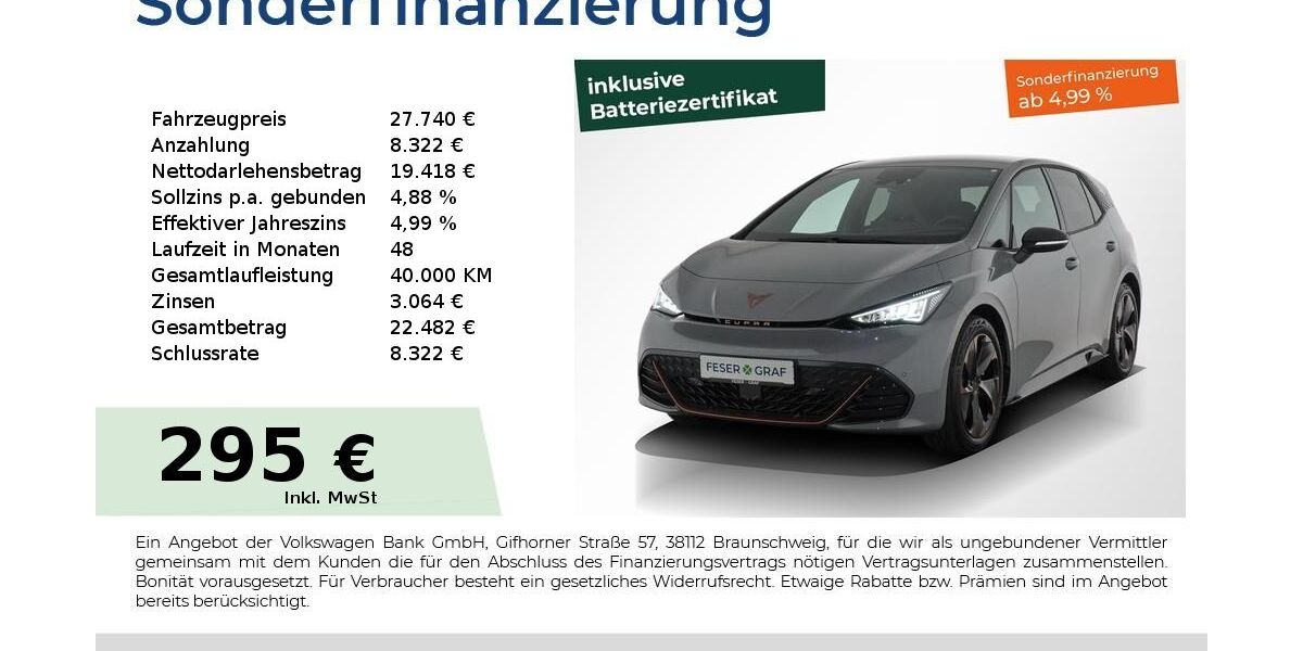 Cupra Born 24.350 km 27.740 &euro; Nürnberg 90441