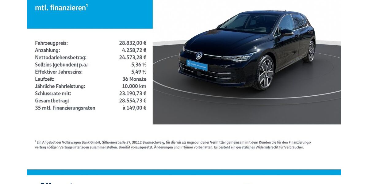 VW Golf 13.800 km 28.488 &euro; Mühlhausen/Thüringen 99974