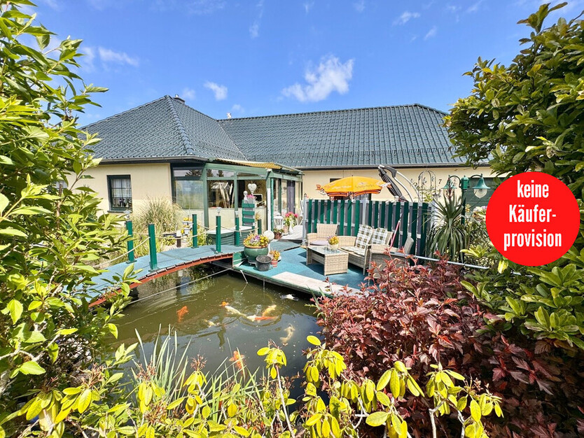 HORN IMMOBILIEN ++ Ueckermünde, Winkelbungalow mit separater Einliegerwohnung behindertengerecht 6 zimmer