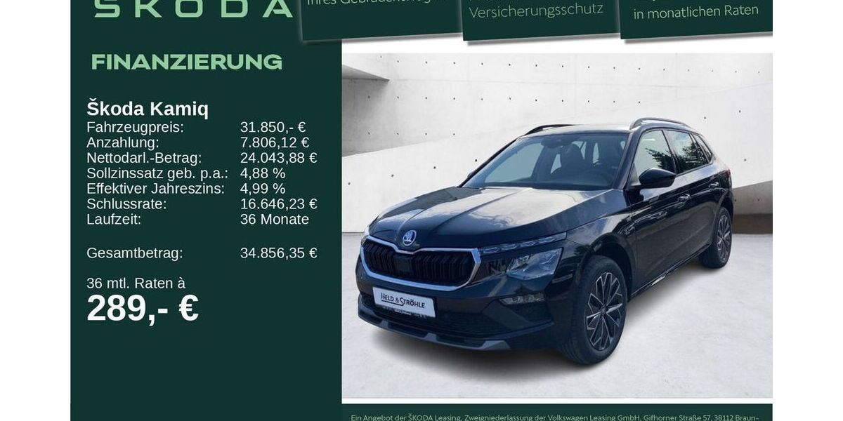 Skoda Kamiq 2.310 km 31.850 &euro; Neu-Ulm 89231