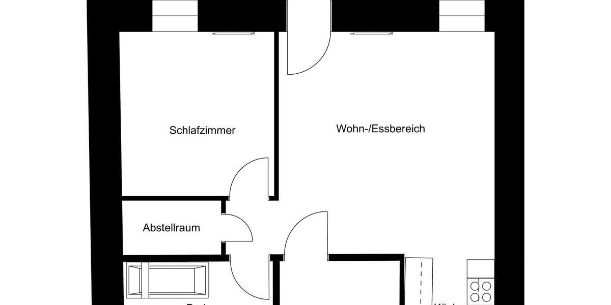 Etagenwohnung Villingen-Schwenningen Schwenningen - 2 Zimmer, 51 m&sup2;, 640&euro; | Angebot:26341199