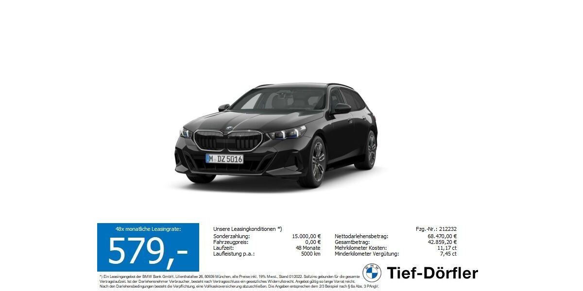 BMW 540 19.900 km 64.870 &euro; Marktsteft 97342