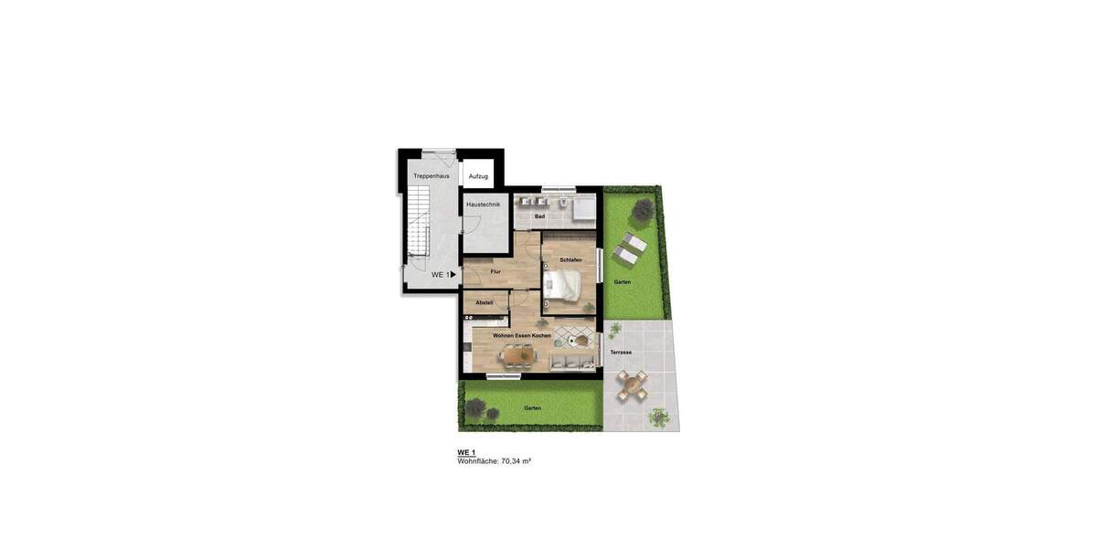 Etagenwohnung Beckum - 2 Zimmer, 70 m&sup2;, 259.000&euro; | Angebot:25681560