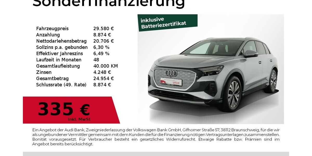 Audi Q4 e-tron 58.000 km 29.580 € Nürnberg 90411