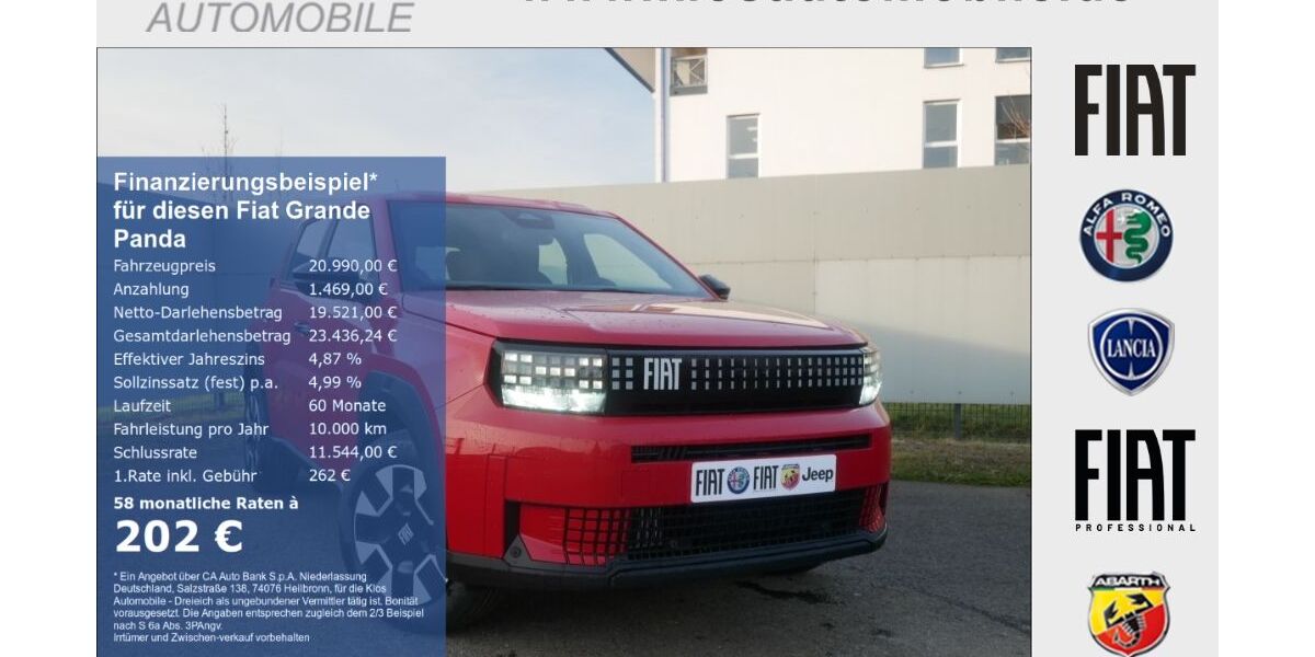 Fiat Grande Panda 1.990 km 20.990 &euro; Dreieich 63303