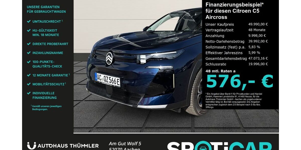 Citroen C5 Aircross 4.999 km 48.690 &euro; Aachen 52070
