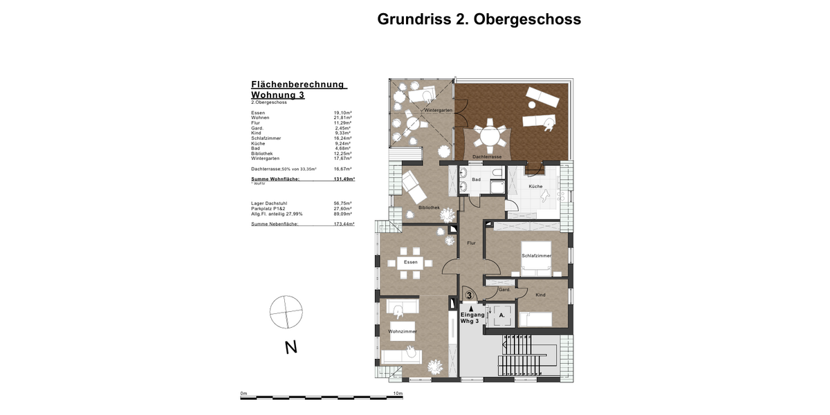 Außergewöhnliche und sehr großzügige 5 Zimmer Mansardenwohnung mit Dachterrasse und Wintergarten - Terrassenwohnung Roth Eckersmühlen | Angebot:26998526