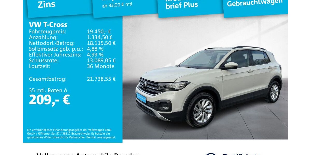 VW T-Cross 33.433 km 19.285 &euro; Dresden 01067