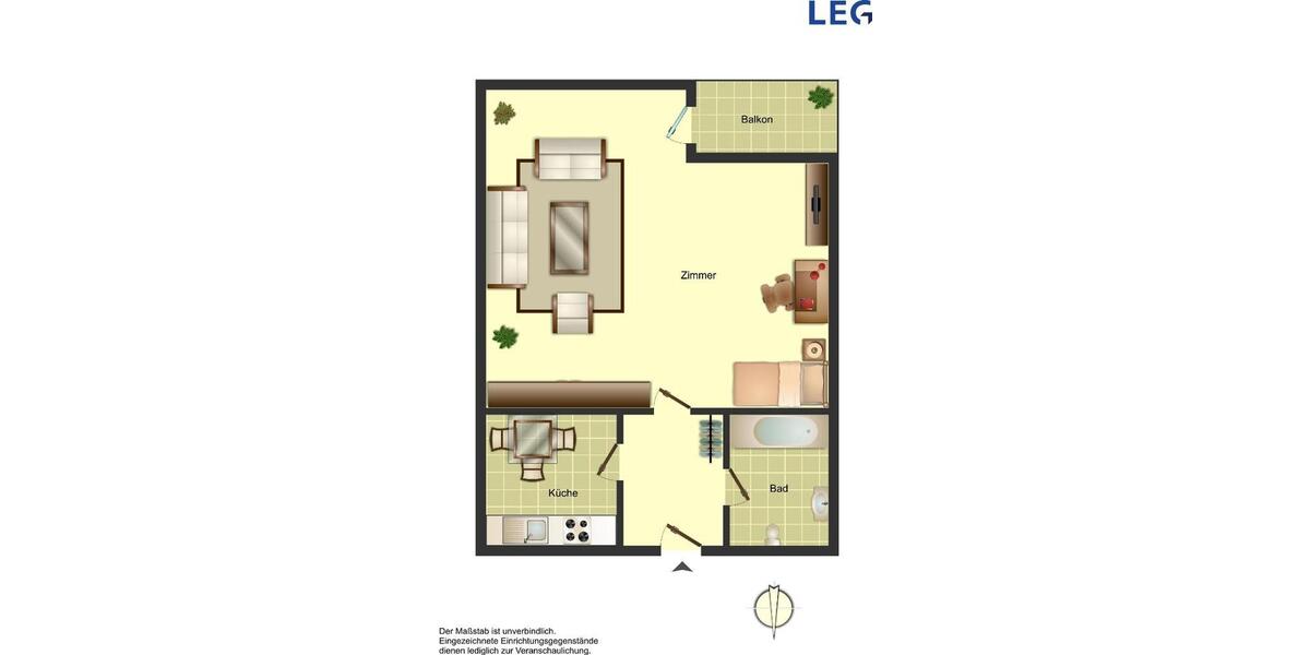 Etagenwohnung Ahlen Dolberg - 1 Zimmer, 31 m&sup2;, 339&euro; | Angebot:26677439