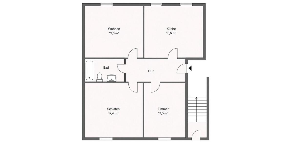 Erdgeschoßwohnung Sande - 3 Zimmer, 74 m&sup2;, 129.000&euro; | Angebot:26778996