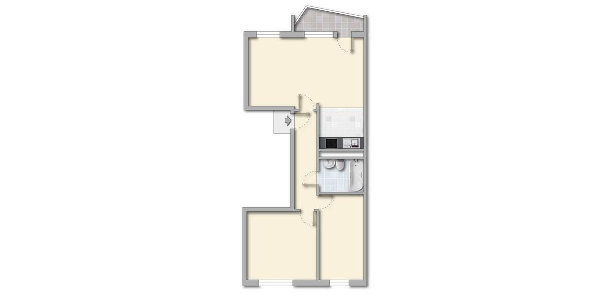 Dachgeschoßwohnung Ohrdruf - 3 Zimmer, 61 m&sup2;, 395&euro; | Angebot:26578232
