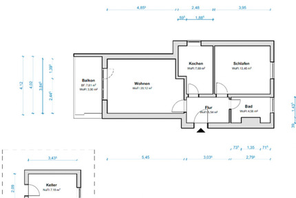 Helle 2-Zimmer-Wohnung mit Balkon, EBK in Neu-Ulm Gerlenhofen 2 zimmer