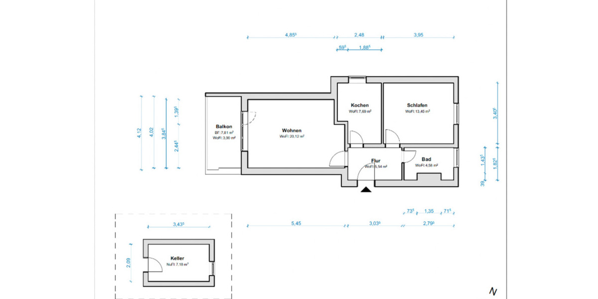 Helle 2-Zimmer-Wohnung mit Balkon, EBK in Neu-Ulm Gerlenhofen 2 zimmer