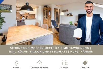 Wohnung Murg Hänner - 3.5 Zimmer, 74 m&sup2;, 229.000&euro; | Angebot:26363343