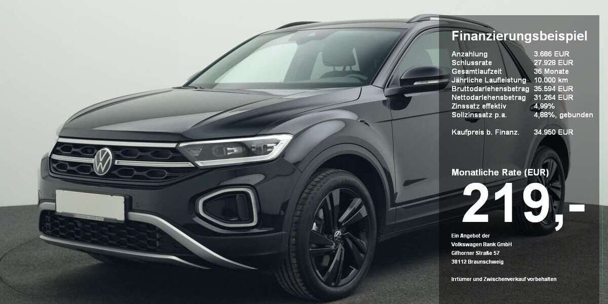 VW T-Roc 5.215 km 34.950 &euro; Regensburg 93055