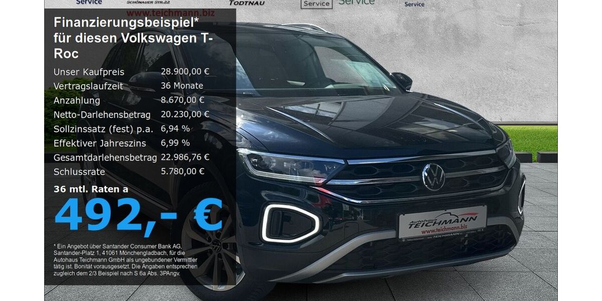 VW T-Roc 7.900 km 28.900 &euro; Todtnau 79674